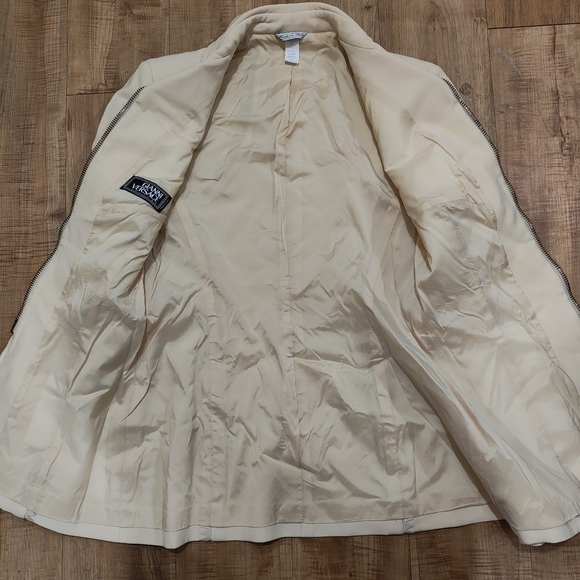 Versace Women's Beige Full Zip Wool Jacket Wrstern - Picture 9 of 12